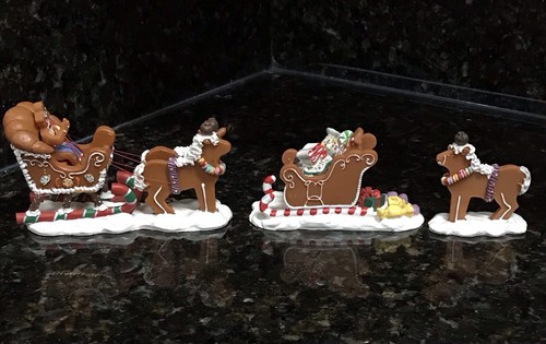 De colección Lemax Sugar N Spice Christmas Village Gingersleigh & Santa’s Sleighride - Imagen 2 de 17