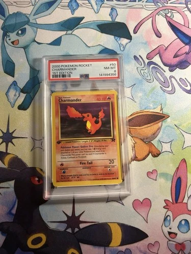 2000 POKEMON ROCKET #50 CHARMANDER 1ST EDITION PSA 8