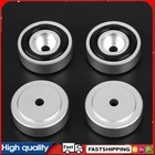 Aluminium Alloy Amplifier Feet 4PCS 30x10mm Silver Shock Absorber Pads
