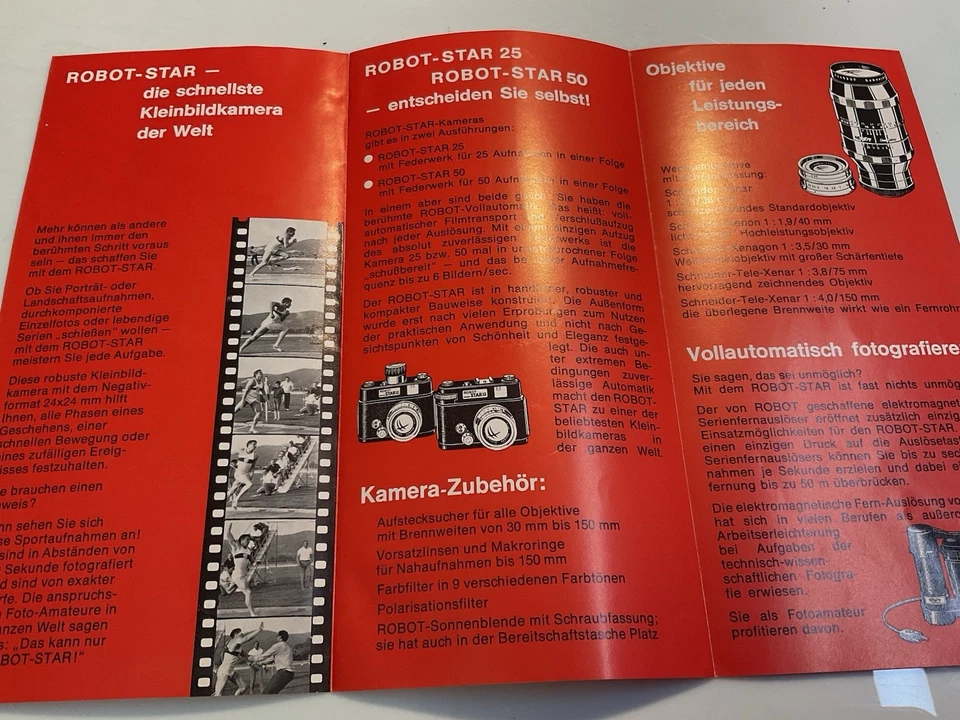 Robot Star 25 Kamera Prospekt ,Brochure - Bild 2 von 3