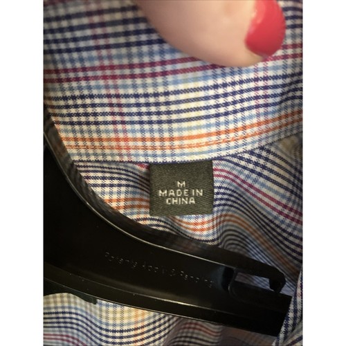 Orvis Hemd Herren mittelblau kariert Kurzarm Button Down Freizeit Camp Outdoor - Bild 3 von 10