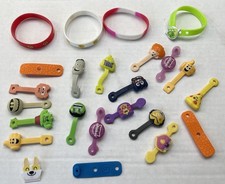 Kids Silicone Wristbands Scrapers Make Your Our Rubber Bracelets Mixed Lot Of 24