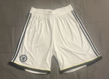 Chelsea FC Adidas Soccer Shorts White and Black Men's Size Large Soccer