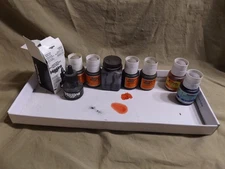 Vintage 1980s Plastic Ink Bottles for Calligraphy Drawing Air Brush Fountain Pen