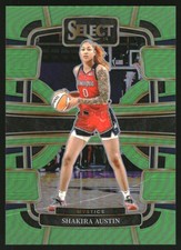 2024 Select WNBA Neon Green Prizms #17 Shakira Austin /75