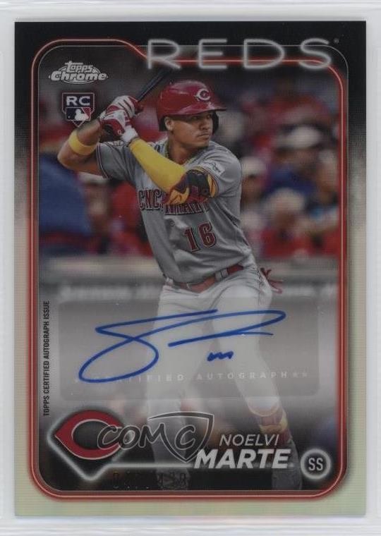 2024 Topps Chrome Update Auto Refractor /499 Noelvi Marte #AC-NM Auto 7c5