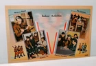 World War 2 WWII Military Indoor Activities multi view linen Postcard