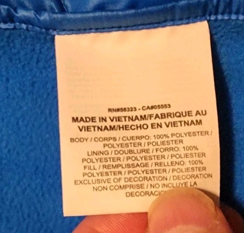 Nike Golf Men’s Aeroloft Puffer Quilted Vest Full Zip Blue XL Fleece Lined - Picture 8 of 10