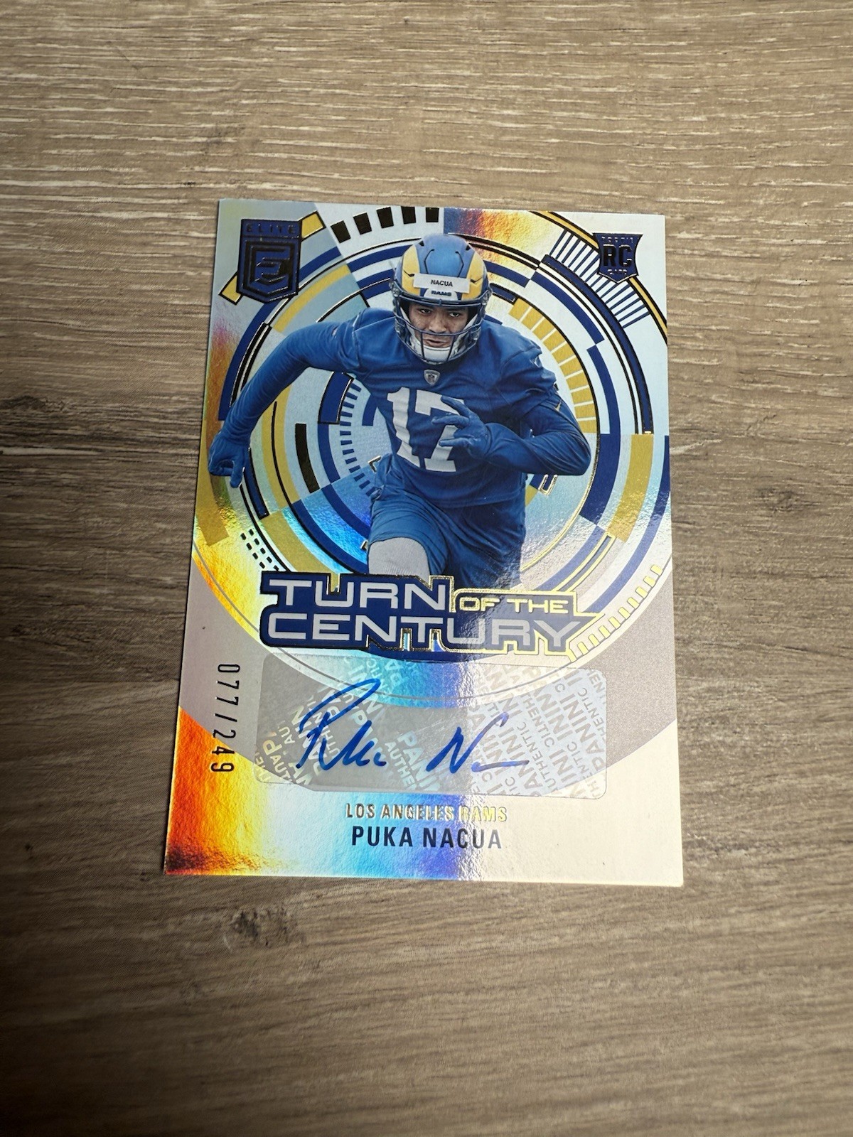 2023 Donruss Elite Turn of the Century Puka Nacua Rams RC Rookie AUTO /249