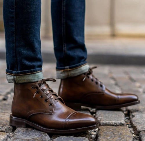Thursday Everyday Boot Company CADET Men’s Size 9.5 Rich Mahogany Leather Boots - Imagen 8 de 17