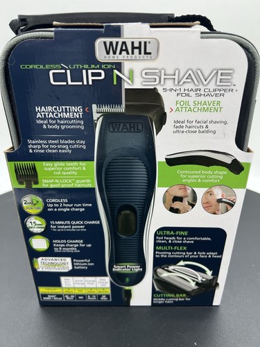 Wahl Clip & Shave 2 in 1 Cordless Rechargeable Hair Clipper&Electric Shaver A614 - Picture 3 of 8