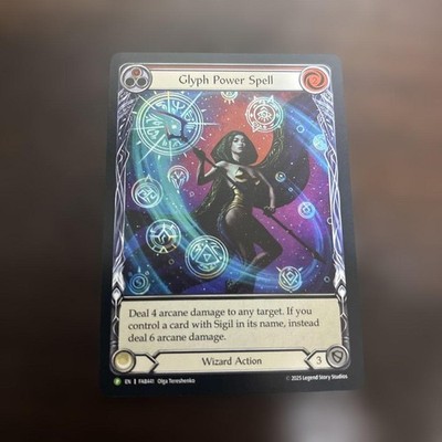 Flesh and Blood Glyph Power Spell RF Single Card, FaB TCG, Limited Edition