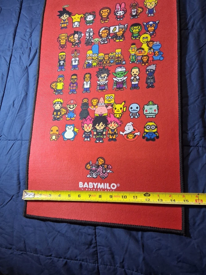 Alfombra de área con estampado de mono de baño súper suave roja para dormitorio personalizada Foto 4 de 4