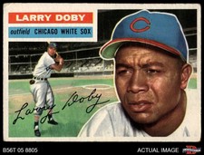 1956 Topps #250 Larry Doby White Sox HOF Wearing an Indians Hat 2 - GOOD