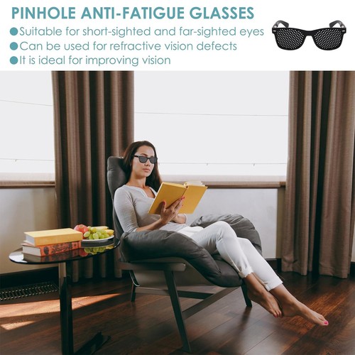 Gafas estenopeicas Gafas de agujero pequeño para entrenamiento ocular Mejora la relajación visual - Imagen 11 de 23