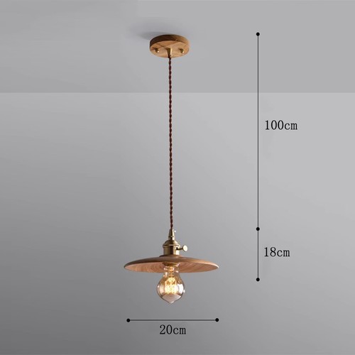 Bedroom Lights Kitchen Pendant Light Hotel Ceiling Lamp Wood Chandelier Lighting - Picture 20 of 28