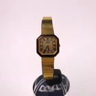 Seiko Vintage Gold Tone Bracelet Watch 2320-5880 Octagonol Dial Gold Plated 21mm