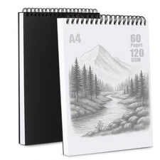 A4 Artist Sketch Book Drawing Pad White 100 GSM Cartridge Paper Dry Media