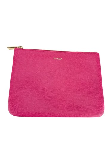 Furla Women's Leather Pouch Wristlet Set Fuchsia Grey - Picture 8 of 15