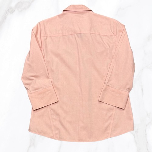 Foxcroft Peach Heritage bügelfreies geknöpftes Damenhemd mit 3/4-Ärmeln Größe 8 - Bild 2 von 9