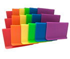 Aichoof Colorful Taco Holder Stands Set of 6 - Large Taco Tray Plates Holds up 3
