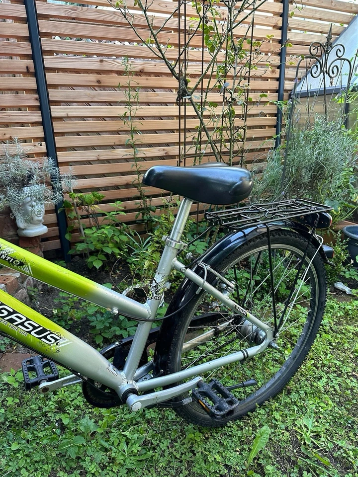 Grünes Kinderfahrrad (Alter 12-13) Fahrrad, Mädchen/ Jungen, mit Gepäckträger - Bild 3 von 4