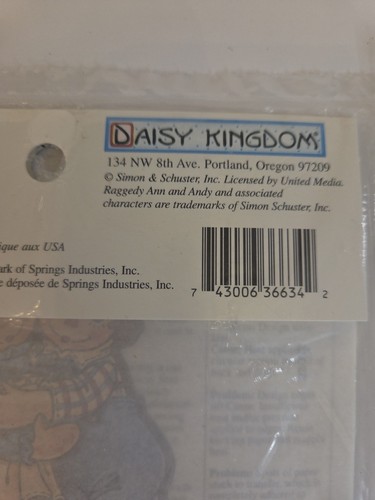 VTG 2 Raggedy Ann & Andy Iron On Transfers Daisy Kingdom Springs New Sealed 2001 - Picture 15 of 17