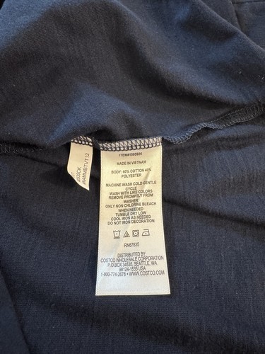 Nautica Womens Shirt Size XXL Cotton Blend Short Sleeve Shirt Navy Blue New - Picture 10 of 12