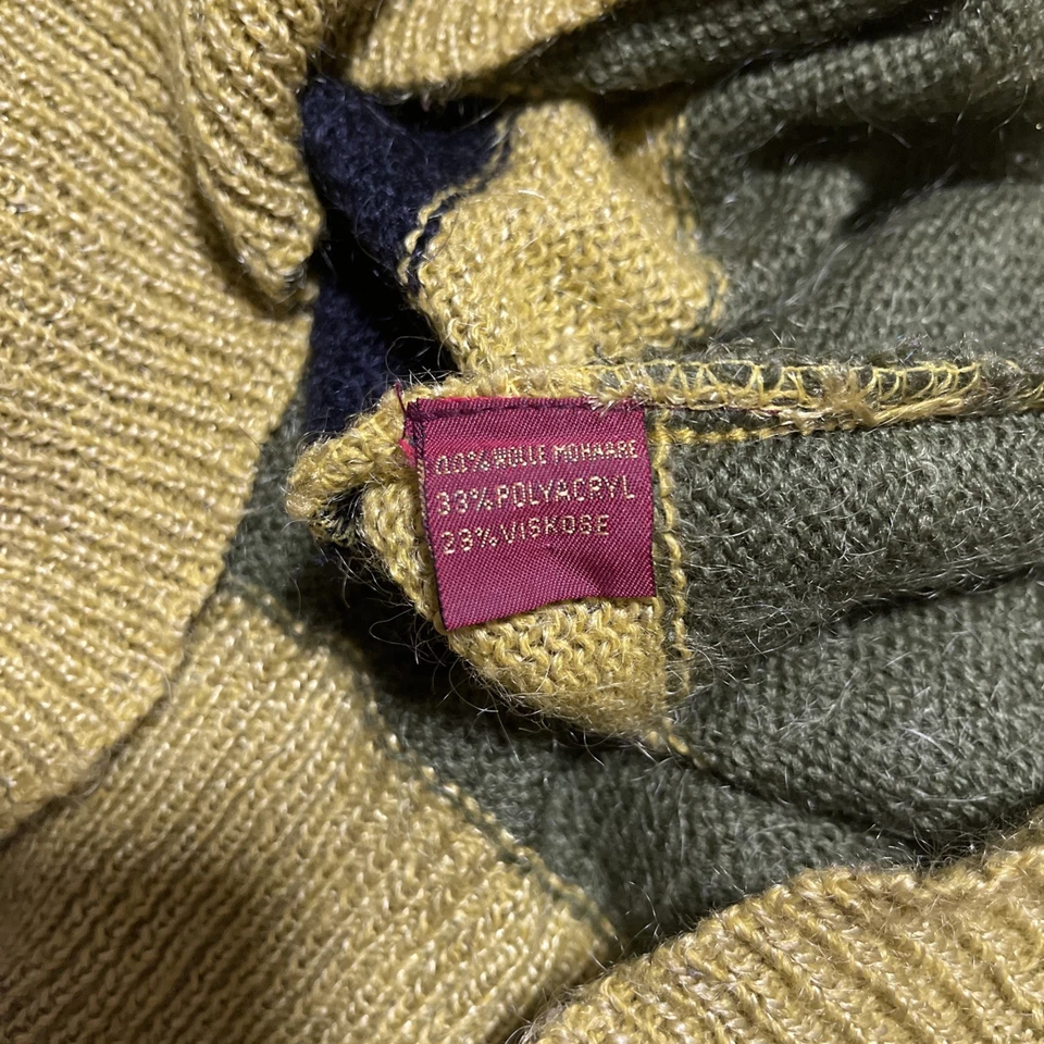 Pullover Damen Wolle Mohair Vintage‘90 Gr L  Streifen kräftige Farben Winter - Bild 4 von 4