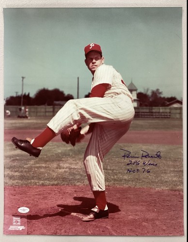 Robin Roberts Signed Photo 16x20 Baseball Phillies HOF 76 Autograph Stats JSA - Picture 1 of 4