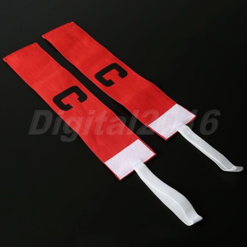 2pcs Flexible Adjustable Captain Armbands Sports Games Player Arm Sticker Strap - Picture 7 of 11