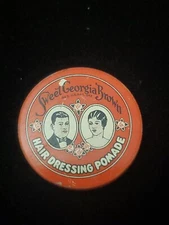 VINTAGE EMPTY SWEET GEORGIA BROWN HAIR DRESSING POMADE TIN CHICAGO ILLINOIS 