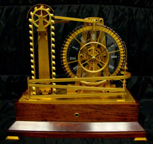 Rare Vintage French Style Mystery 8 Day Waterwheel Rolling Ball Industrial Clock - Picture 2 of 15