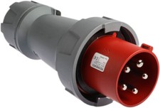 Mennekes 3381 IP67 125A 5P 400V PowerTOP Plus Industrial Plug Red