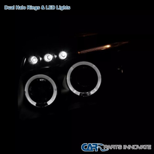 Se adapta a 07-12 Dodge Caliber negro mate LED doble halo proyector faros lámparas - Imagen 6 de 13