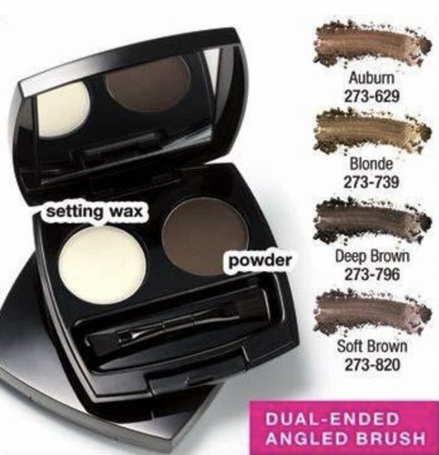 SET of 2 Avon PERFECT EYEBROW KIT ~ BLONDE ~ Powder, Wax & Dual Side Applicator - Picture 2 of 2