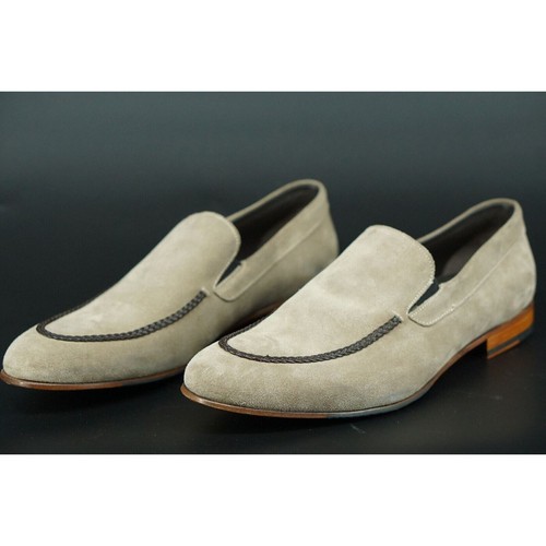 Bruno Magli Grey Suede Nunzio Moccassin Toe Loafers Size 13 NIB $398 Men's - Picture 9 of 11