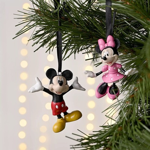 Juego de 2 decoraciones colgantes de Mickey y Minnie Mouse de Disney - Imagen 1 de 4