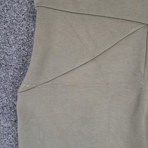 Mossman Womens Midi Dress Size 12 Khaki Green Grey Formal Event Occasion - Picture 10 of 11