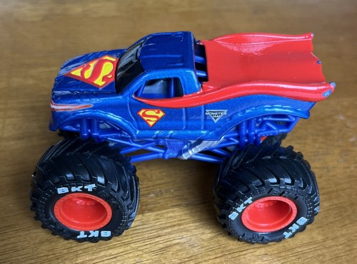 2022 FMS SML Monster Truck Man of Steel Superman w/ Cape Diecast Red Rims 1:64 - Picture 3 of 7