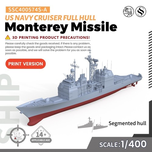 SSC400574S-A 1/400 Militärmodell US Navy Monterey Raketenkreuzer Vollrumpf - Bild 1 von 4