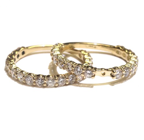 14k yellow gold 2.88ct Diamond Semi mount engagement ring wedding band set 3.9g - Imagen 5 de 9