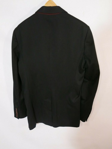 RECENT Moschino Black Blazer US 40 R Peak Lapel Slim Made Italy Jeans Uomo - Picture 5 of 11
