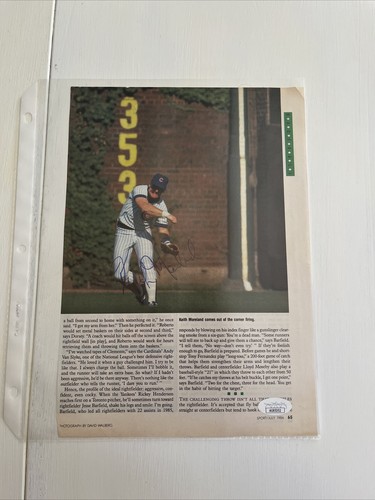 Keith Moreland Signed 1986 SPORT Magazine Page Chicago Cubs AUTO JSA Univ Texas - Picture 1 of 5