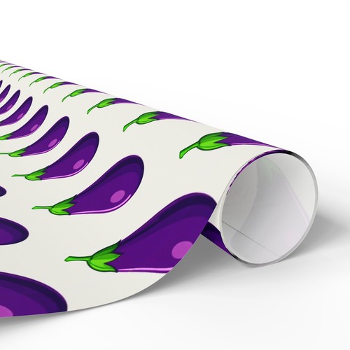 Eggplant Pattern Premium Eco-Friendly Gift Wrapping Paper - Picture 7 of 17