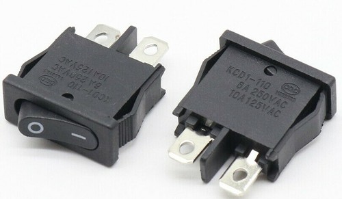 Interruptor basculante de encendido y apagado 2 posiciones SPST 6A 240Vac 21 mm x 10 mm tablero de coche 12V - Imagen 4 de 5