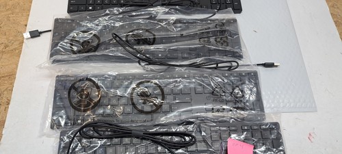 LOT OF 8! OPEN BOX HP Black Slim Wired Keyboards L96909-001 - Picture 6 of 20