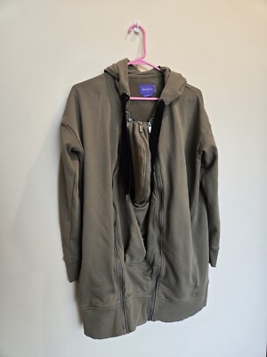 Seraphine Maternity In Baby Wearing Hoodie Nursing Top Jacket SMALL  Green