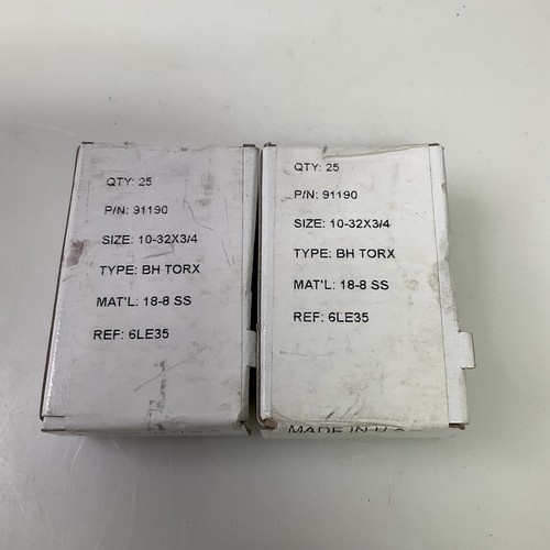 50 Pack Tamper-Pruf Screws 91190 #10-32 Thread 3/4” 18-8 Steel - Picture 3 of 6