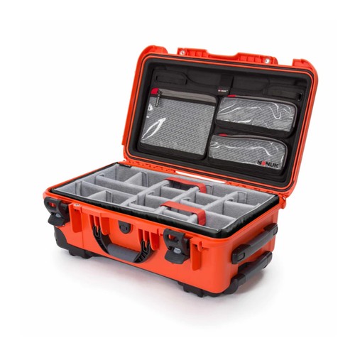 Nanuk 935 Wheeled Hard Case with Padded Divider and Lid Organizer (Orange)